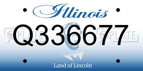 Q336677 Illinois License Plate