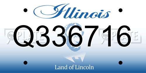 Q336716 Illinois License Plate