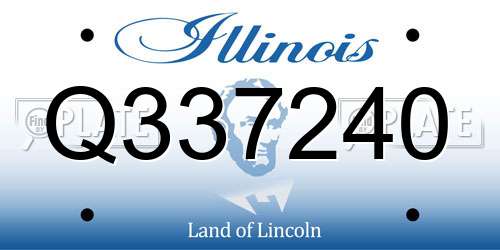 Q337240 Illinois License Plate