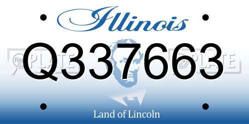 Q337663 Illinois License Plate