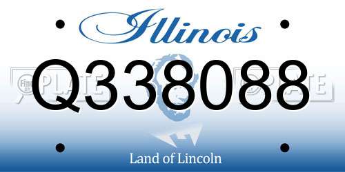Q338088 Illinois License Plate