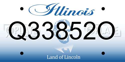 Q33852O Illinois License Plate