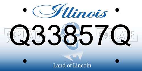 Q33857Q Illinois License Plate