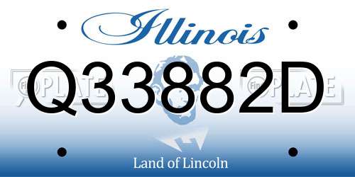 Q33882D Illinois License Plate
