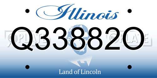 Q33882O Illinois License Plate