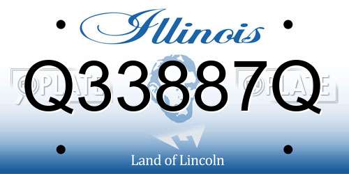 Q33887Q Illinois License Plate