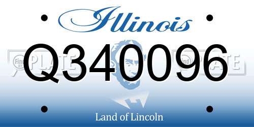 Q340096 Illinois License Plate