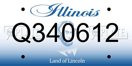 Q340612 Illinois License Plate