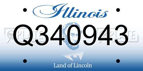 Q340943 Illinois License Plate