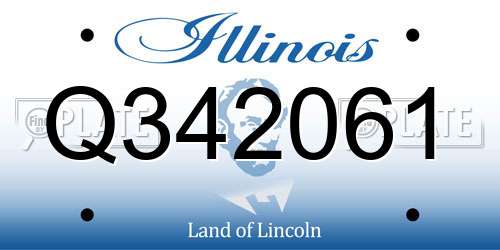 Q342061 Illinois License Plate