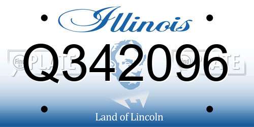 Q342096 Illinois License Plate