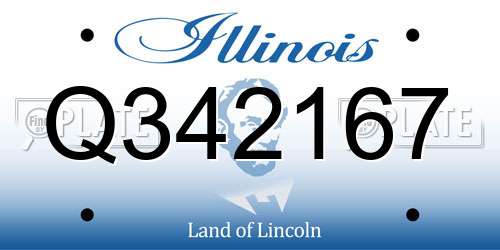Q342167 Illinois License Plate