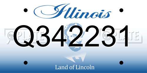 Q342231 Illinois License Plate