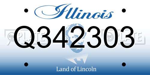 Q342303 Illinois License Plate