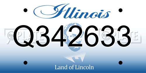 Q342633 Illinois License Plate