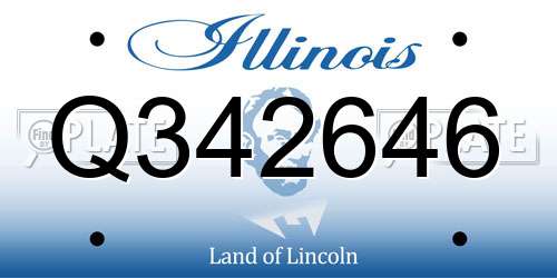 Q342646 Illinois License Plate