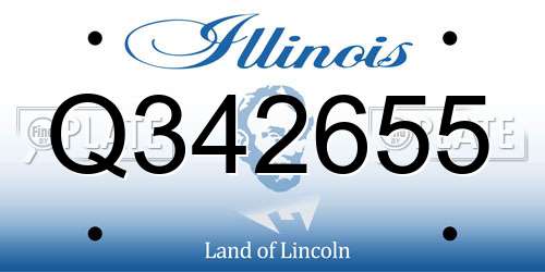 Q342655 Illinois License Plate