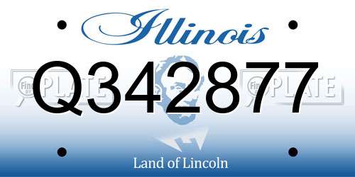 Q342877 Illinois License Plate