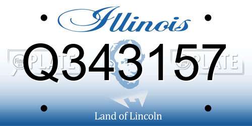 Q343157 Illinois License Plate