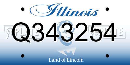 Q343254 Illinois License Plate