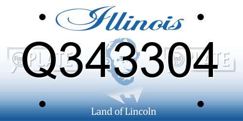 Q343304 Illinois License Plate