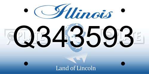 Q343593 Illinois License Plate
