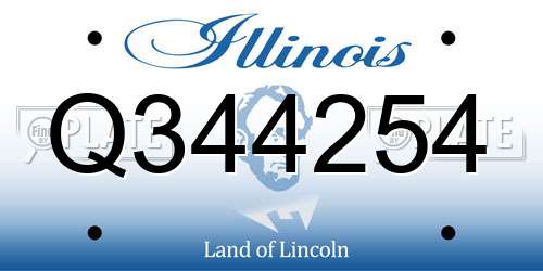 Q344254 Illinois License Plate