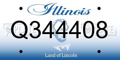 Q344408 Illinois License Plate