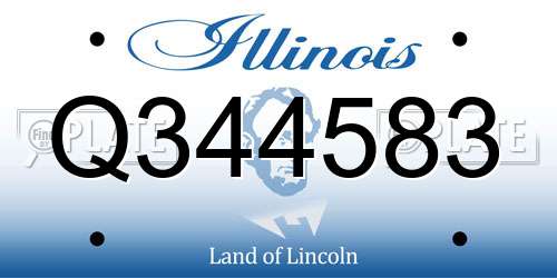 Q344583 Illinois License Plate