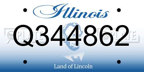 Q344862 Illinois License Plate
