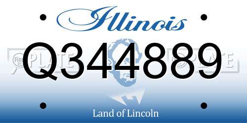 Q344889 Illinois License Plate