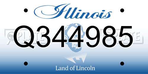 Q344985 Illinois License Plate
