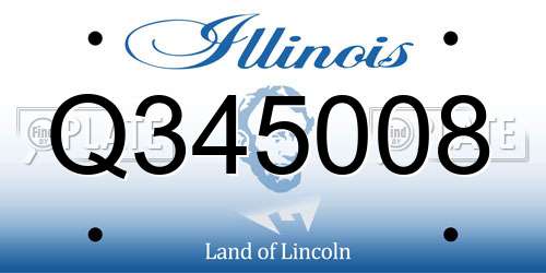 Q345008 Illinois License Plate
