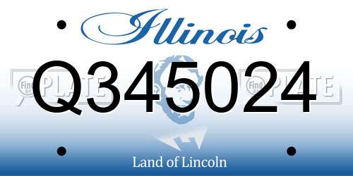 Q345024 Illinois License Plate