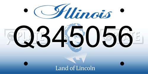 Q345056 Illinois License Plate