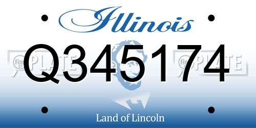 Q345174 Illinois License Plate