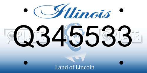 Q345533 Illinois License Plate