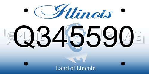 Q345590 Illinois License Plate