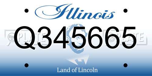 Q345665 Illinois License Plate