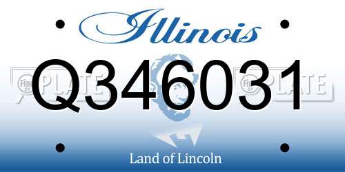 Q346031 Illinois License Plate