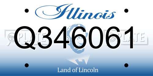 Q346061 Illinois License Plate