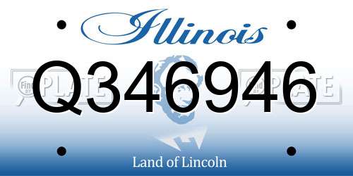 Q346946 Illinois License Plate