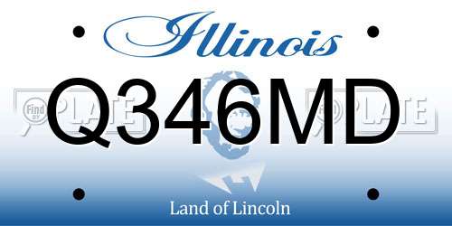 Q346MD Illinois License Plate