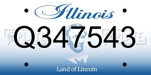 Q347543 Illinois License Plate