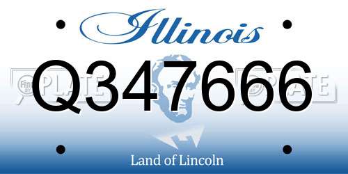 Q347666 Illinois License Plate