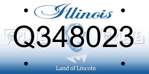 Q348023 Illinois License Plate