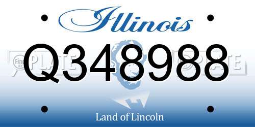 Q348988 Illinois License Plate