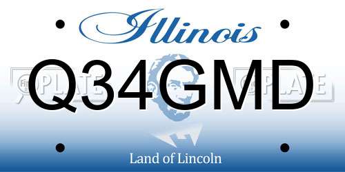 Q34GMD Illinois License Plate