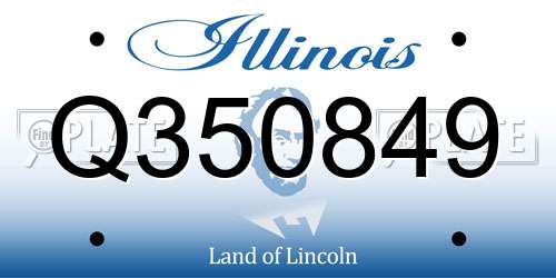 Q350849 Illinois License Plate