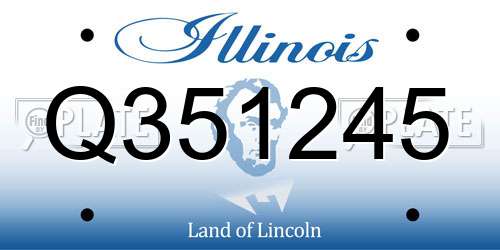 Q351245 Illinois License Plate